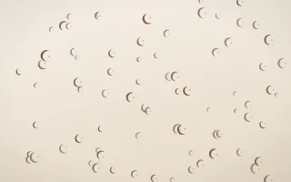 Espresso Moons II — light brown, orange and beige celestial background, variation II