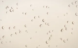 Espresso Moons III — light brown, orange and beige celestial background, variation III