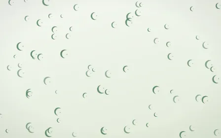 Forest Cream Moons — light green and white celestial background