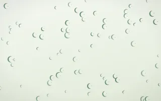 Forest Cream Moons II — light green and white celestial background, variation II