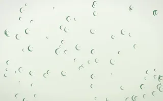 Forest Cream Moons III — light green and white celestial background, variation III