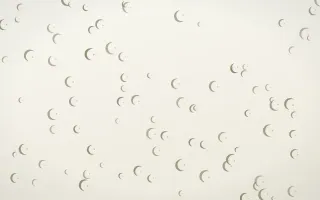 Fresh Linen Moons III — light yellow and white celestial background, variation III