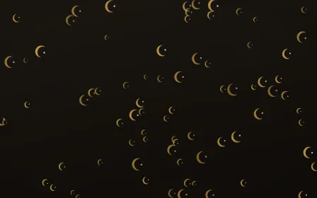 Golden Noir Moons — dark gold, yellow and black celestial background