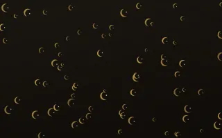 Golden Noir Moons II — dark gold, yellow and black celestial background, variation II