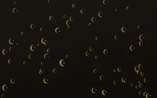Golden Noir Moons III — dark gold, yellow and black celestial background, variation III