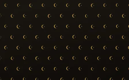 Golden Noir Moons Tiled — dark gold, yellow and black celestial background