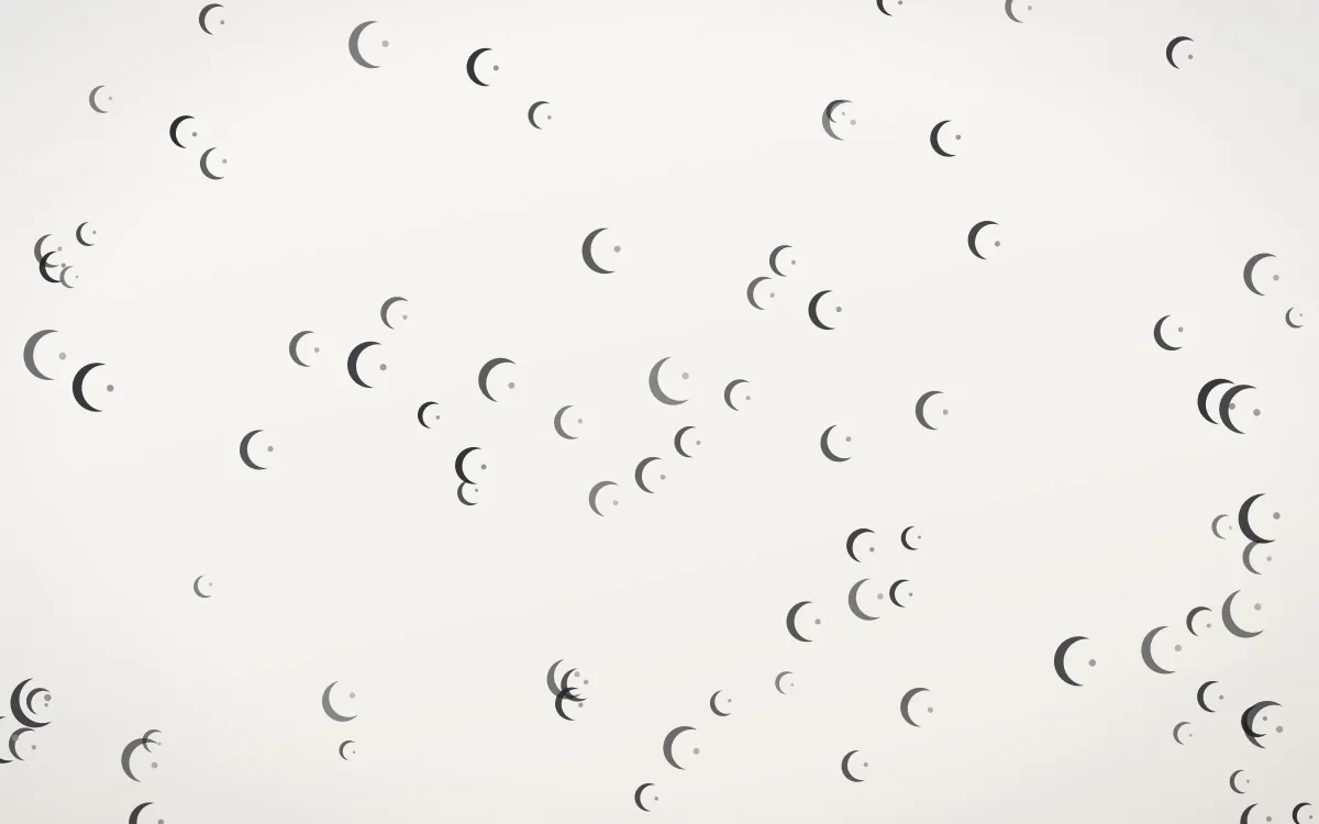 Inkline Moons — light grey and white celestial background
