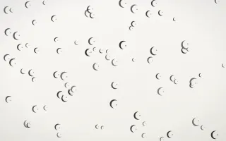 Inkline Moons II — light grey and white celestial background, variation II