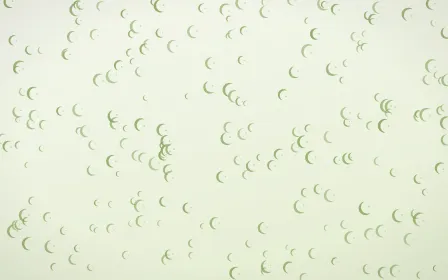 Matcha Latte Moons Dense — light green and white celestial background
