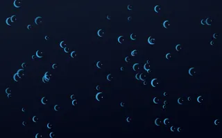 Midnight Moons — dark blue celestial background