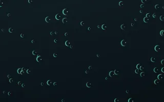 Midnight Garden Moons — dark green and black celestial background