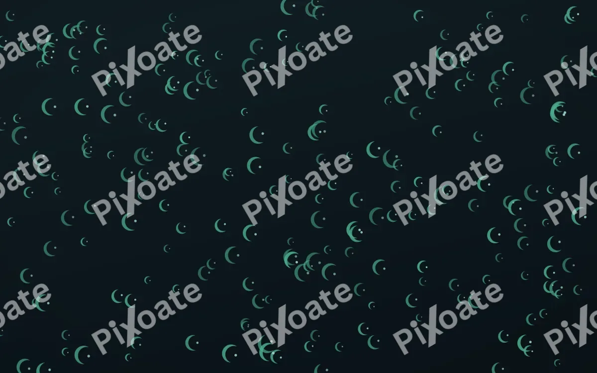 Midnight Garden Moons Dense — dark green and black celestial background