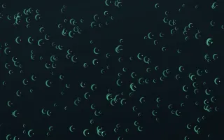 Midnight Garden Moons Dense — dark green and black celestial background