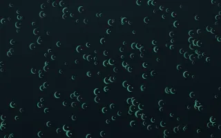 Midnight Garden Moons Dense II — dark green and black celestial background, variation II