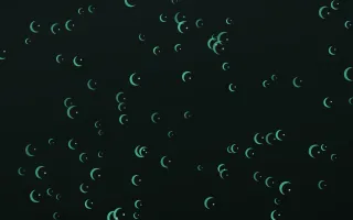 Mint Noir Moons — dark green and black celestial background