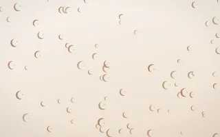 Mocha Milk Moons II — light orange and white celestial background, variation II