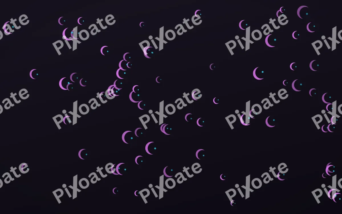 Neon Noir Moons — dark purple, teal and black celestial background