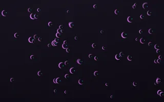 Neon Noir Moons — dark purple, teal and black celestial background