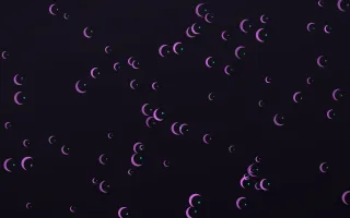Neon Noir Moons II — dark purple, teal and black celestial background, variation II