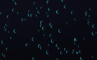 Neonline Moons II — dark teal, pink and black celestial background, variation II