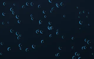 Ocean Ink Moons II — dark blue celestial background, variation II