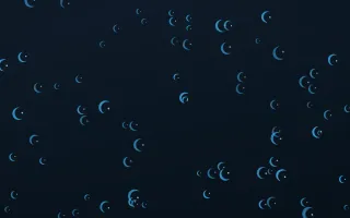 Ocean Ink Moons III — dark blue celestial background, variation III