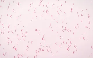 Rosewater Moons Dense II — light pink and white celestial background, variation II
