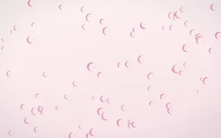 Rosewater Moons III — light pink and white celestial background, variation III
