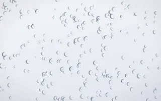 Slate Mist Moons Dense II — light blue and white celestial background, variation II