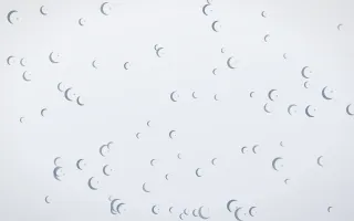 Slate Mist Moons II — light blue and white celestial background, variation II