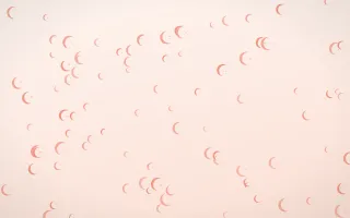 Sorbet Moons II — light red, orange and white celestial background, variation II