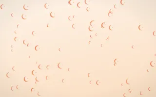 Sunset Pop Moons II — light orange and beige celestial background, variation II