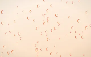 Sunset Pop Moons III — light orange and beige celestial background, variation III