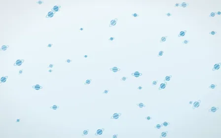 Arctic Frost Planets — light blue and white celestial background