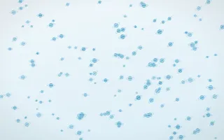 Arctic Frost Planets Dense II — light blue and white celestial background, variation II