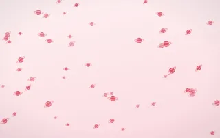 Cherry Soda Planets — light red and white celestial background