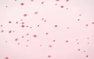 Cherry Soda Planets III — light red and white celestial background, variation III