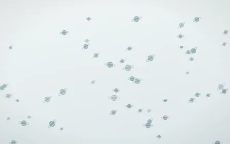 Coastal Fog Planets — light blue and white celestial background