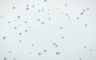 Coastal Fog Planets II — light blue and white celestial background, variation II