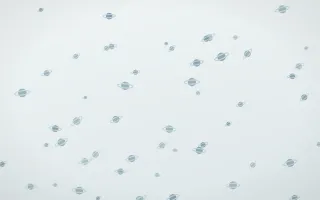 Coastal Fog Planets III — light blue and white celestial background, variation III