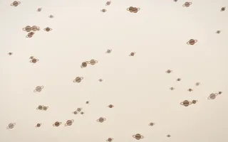 Espresso Planets — light brown, orange and beige celestial background