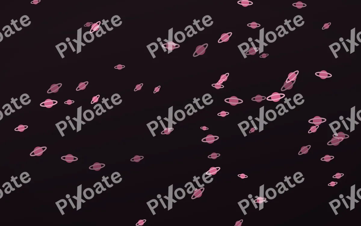 Flamingo Noir Planets — dark pink and black celestial background
