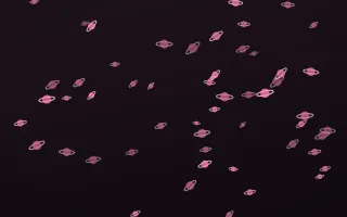 Flamingo Noir Planets — dark pink and black celestial background