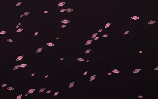 Flamingo Noir Planets III — dark pink and black celestial background, variation III