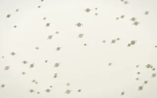 Fresh Linen Planets — light yellow and white celestial background