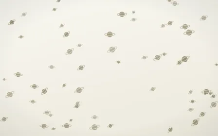 Fresh Linen Planets — light yellow and white celestial background