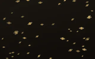 Golden Noir Planets — dark gold, yellow and black celestial background