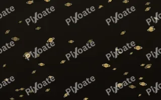 Golden Noir Planets — dark gold, yellow and black celestial background