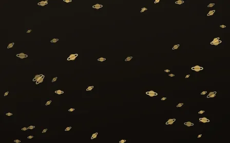 Golden Noir Planets — dark gold, yellow and black celestial background