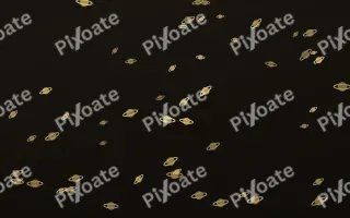 Golden Noir Planets II — dark gold, yellow and black celestial background, variation II